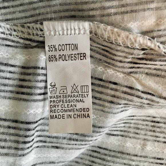 Women's Striped Pocket Button Down, Large - Picture 5 of 5